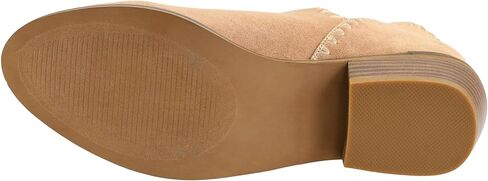 أحذية Corkys Footwear Spice It Up بكعب مكدس مقاس 5 سم من جلد الغزال الصناعي الأسود مع نعال داخلية من الإسفنج الذكي وسحاب خلفي - أزياء خريفية متعددة الاستخدامات أساسية in Kuwait