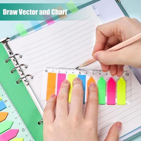 Koogel 100PCS A6 Refill Paper, 6 Holes Loose Leaf Paper 200 Lined Pages 2PCS PVC Pockets 160PCS Index Tabs with Ruler 5PCS Binder Dividers for School Office in Saudi Arabia