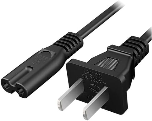 10FT TV Power Cord Replacement for Samsung LG TCL Sony Apple Hisense Toshiba Sharp Panasonic 2 Prong Power Cable Replacement in Saudi Arabia