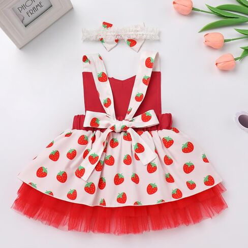 ODASDO Newborn Infant Baby Girls Tutu Romper Dress with Bowknot Headband First Birthday Party Cake Smash Outfit in Saudi Arabia