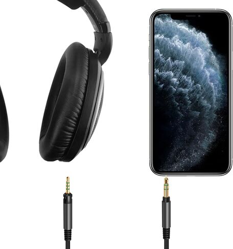 كابل صوت لـ Sennheiser HD 620S، HD 599SE، HD 599، HD 598، HD 598SE، HD 598SR، HD 579، HD 569، HD 560S، HD 559، HD 558، HD400PRO، سلك Aux بديل 2.5 مم إلى 3.5 مم (5.6 قدم/1.7 م) in Saudi Arabia