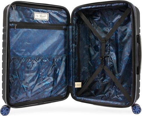 ORIGINAL PENGUIN 3 Piece Expandable Suitcase with Spinner Wheels, Metallic Blue, 3pc Set in Saudi Arabia