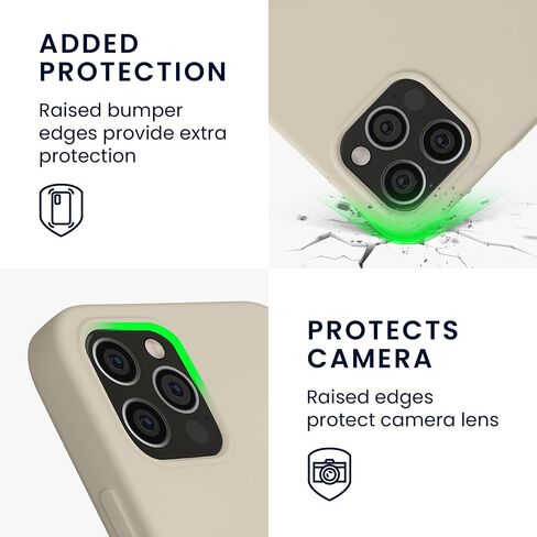 kwmobile Case Compatible with Apple iPhone 12 / iPhone 12 Pro Case - Slim Protective TPU Silicone Phone Cover - Cream in Kuwait