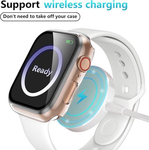 GEAK متوافق مع حافظة ساعة Apple 38 مم، واقي شاشة Apple Watch 38 مم، غطاء حماية كامل من الصدمات من البولي كربونات لـ iWatch SE Series 3/2/1 النساء والرجال 4 عبوات أسود/شفاف/ذهبي وردي/فضي in Kuwait