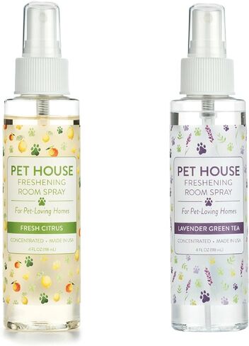 بخاخ معطر للغرفة من One Fur All Pet House - عبوة من قطعتين من غابة دائمة الخضرة - معطر هواء مركز - معطر هواء غير سام وصديق للحيوانات الأليفة - بخاخ مزيل لرائحة الحيوانات الأليفة in Saudi Arabia