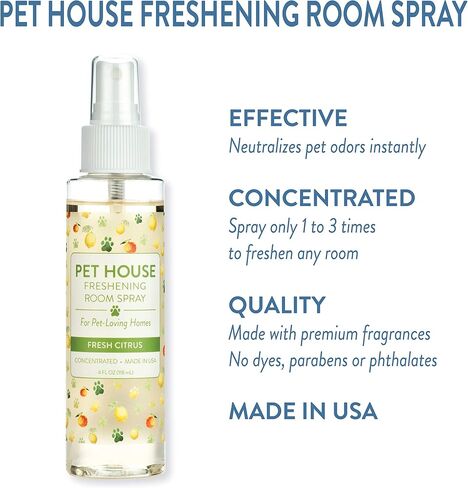 بخاخ معطر للغرفة من One Fur All Pet House - عبوة من قطعتين من غابة دائمة الخضرة - معطر هواء مركز - معطر هواء غير سام وصديق للحيوانات الأليفة - بخاخ مزيل لرائحة الحيوانات الأليفة in Saudi Arabia