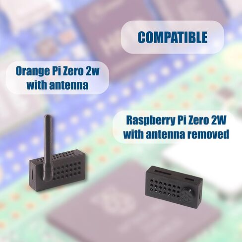 حافظة حماية لجهاز Pi Zero 2W (برتقالي، توت العليق) | هوائي دوار 360 درجة | مجموعة حافظة Pi Zero سهلة التركيب على أي سطح in Kuwait