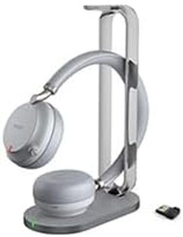 Yealink BH72 with Charging Stand UC Light Gray USB-A bluetooth headset with microphone for pc and mobile in Saudi Arabia