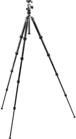 حامل ثلاثي من ألياف الكربون خفيف الوزن من Gitzo مع رأس كروي مركزي، فضي وأسود (GK1555T-82TQDUS) in Kuwait