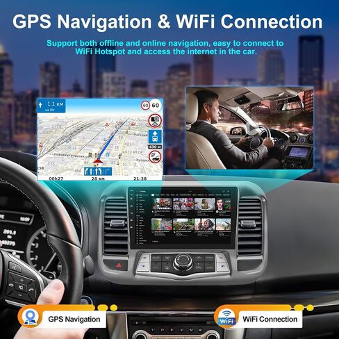 راديو ستيريو للسيارة 2G+64G لسيارة Nissan Maxima 2008-2013 Android 13 مع CarPlay اللاسلكي Android Auto 9 بوصة وحدة رأس شاشة تعمل باللمس مع HiFi GPS Navigation Bluetooth WiFi FM RDS Radio Backup Camera in Saudi Arabia