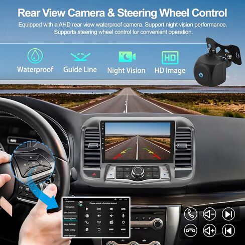 راديو ستيريو للسيارة 2G+64G لسيارة Nissan Maxima 2008-2013 Android 13 مع CarPlay اللاسلكي Android Auto 9 بوصة وحدة رأس شاشة تعمل باللمس مع HiFi GPS Navigation Bluetooth WiFi FM RDS Radio Backup Camera in Saudi Arabia