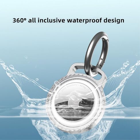 IP68 Waterproof Airtag Holder,Airtag Keychain Case Compatible with Apple Air Tags, Full Body Shockproof,Anti-Scratch Cover GPS Case for Kids, Cat,Dog,Keys,Luggage,Wallet in Saudi Arabia