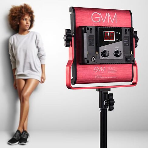 GVM Photography Lighting with App Control, 2300k-6800k Led Video Light Panel with Digital Display for Video Recording, Brightness of 10-100% Studio Lights for YouTube/Gaming/Film in Saudi Arabia
