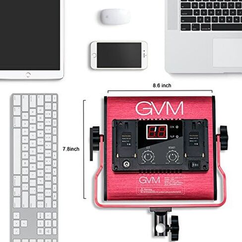 GVM Photography Lighting with App Control, 2300k-6800k Led Video Light Panel with Digital Display for Video Recording, Brightness of 10-100% Studio Lights for YouTube/Gaming/Film in Saudi Arabia