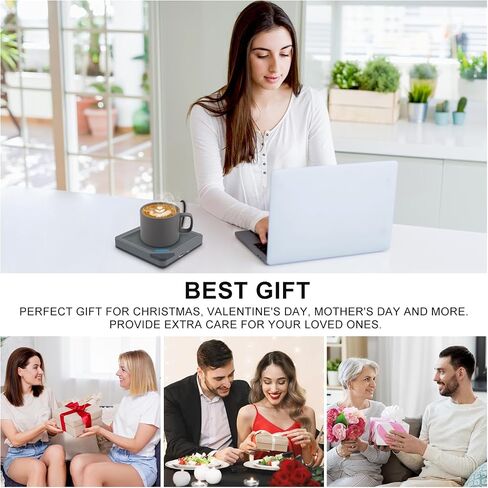 Coffee Mug Warmer: Candle Warmer Coffee Warmer for Desk Auto Shut Off Candle Wax Warmer for Scented Wax Smart Heated Mug Warmer for Coffee, Tea, Hot Chocolate, Milk Wood Grain no Mug in Kuwait