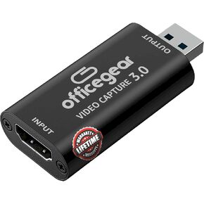 OGHDCAP3 SuperSpeed USB 3.0 4K HDMI Video Capture Card to USB 3.0 Capture Device, 1080P HD 60fps Broadcast Live and Record Video Audio Grabber for Gaming, Streaming, Teaching, Conferencing