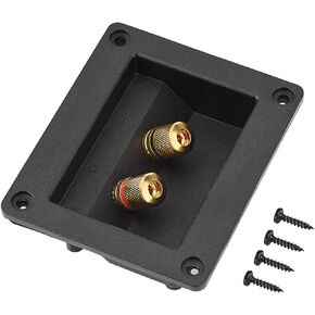 Speaker Box Terminal, Square 2-Way Speaker Binding Post Terminal Cable Connector Box, Subwoofer Cable Plug Acoustic Components
