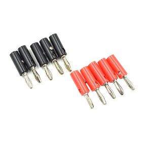 10Pcs Banana Connector Cable 4mm Audio Speaker Wire Cable Connector Plugs Red and Black