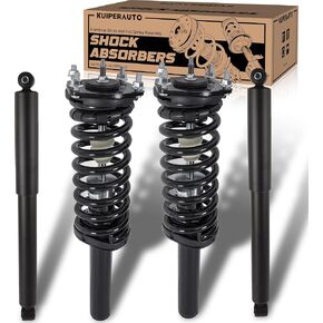 KUIPERAUTO Front and Rear Struts Complete Assembly Shocks Absorbers Compatible for 2005-2010 Jeep Grand Cherokee / 2006-2010 Jeep Commander,171377L,171377R,911278 4PCS