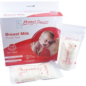 110 Count Breastmilk Storage Bags 8 Oz 235 ml Breastfeeding Freezer Storage Container Bags for Breast Milk comes Pre Sterilized & BPA Free with Accurate Measurements & Leak Proof. Buy Now! in Saudi Arabia