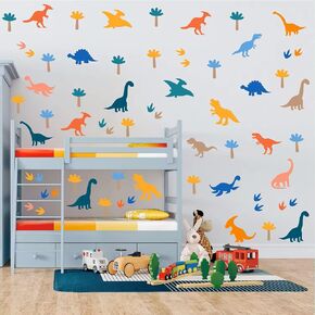76 Pcs Rainbow Themed Wall Stickers Aesthetic Vinyl Wall Stickers for Kids Baby Girl Bedroom Home Classroom Decoration,Colorful Self-Adhesive Peel and Stick Rainbow Decals (Rainbow, Simple Style)