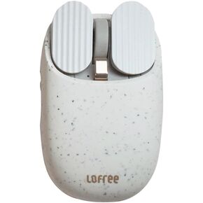 LOFREE Wavy Chips Dual-Mode Wireless Mouse with 5 Adjustable DPI Levels Compatible with Windows, MacOS, iOS, Android (Terrazzo)