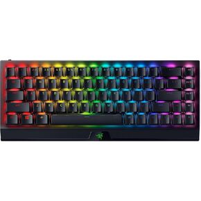 لوحة مفاتيح الألعاب Razer BlackWidow V4 Mini HyperSpeed ​​Wireless Hot Swapable 65%: HyperSpeed ​​Wireless & Bluetooth 5.0 - مفاتيح برتقالية تعمل باللمس وهادئة - غطاء مفاتيح Phantom Pudding - بطارية 200 ساعة