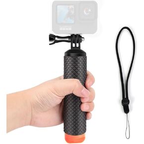 Floating Hand Grip, Waterproof Handle Grip for GoPro Hero 12, 11, 10, 9, 8, 7, 6, 5, 4, 3+ Session Camera, Handle Mount Accessories Kit for insta360 Action4/3, GoPro Accessories Grip Stick