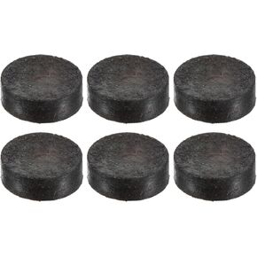 6 Pack Pool Cue Tips - Billiard Cue Replacement Tip, Wear-Resistant, Apply to Pool Cues/Snooker (11mm Dia, Brown)