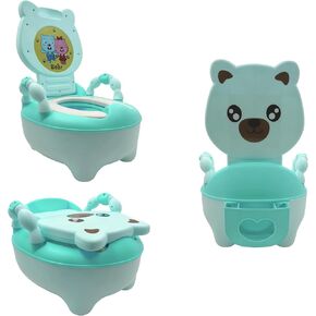 HTTMT- Baby Kids Pink Bear Portable Potty Training Toilet Seat With Pad Toddler Lovely Toilet Comfortable Soft Seat Stool Chair [P/N: ET-BABY003-PINK]