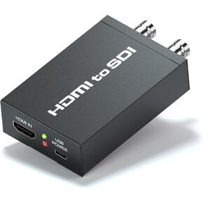 HDMI to SDI Adapter, HDMI SDI Converter Support up to 4K/60Hz HDMI Input Dual SDI Output, widely Used in Broadcast Television, Digital Audio and televisions, Computers