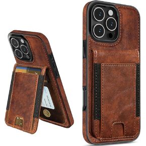 LOHASIC for iPhone 16 Pro Wallet Case with Card Holder, Magnetic Flip Wallet Case, RFID Blocking PU Leather Kickstand 5 Card Slots Protective Cover Phone Case for iPhone 16 Pro 6.3" - Bluish Green