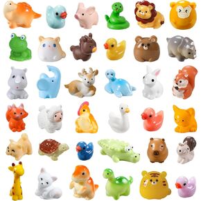 DIYDEC 200pcs Mini Resin Ducks Yellow Tiny Ducks Mini Ducks Bulk Little Duck Figures Plastic Small Miniature Ducks for Dollhouse Decor Micro Fairy Garden Landscape Aquarium Tiny Toys