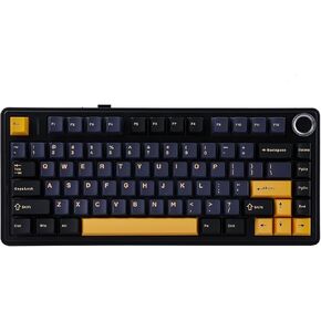 EPOMAKER x Aula F75 Gasket Mechanical Keyboard, 75% Wireless Hot Swappable Gaming Keyboard with Five-Layer Padding&Knob, Bluetooth/2.4GHz/USB-C, RGB (Sea Salt Blue, Crescent Switch)