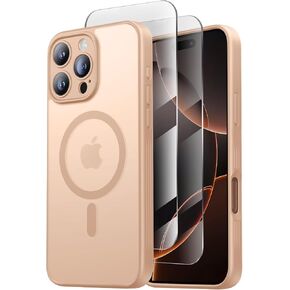 حافظة FlyReal مصممة لهاتف iPhone 16 Pro، متوافقة مع Magsafe، رفيعة غير لامعة مطورة [حماية كاملة للكاميرا] [حماية من الدرجة العسكرية 15FT] مع واقيين للشاشة، 2024 - أسود in Kuwait