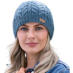 Wool Beanie hat, 100% Real Irish Wool Hat, Made in Ireland, Charcoal Gray