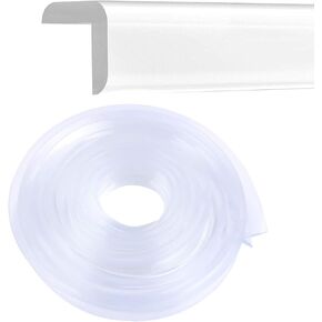 Corner Guards Furniture Edge Protectors 9.8ft(3mx15mm) Transparent Soft Silicone Bumper Strip Clear Edge Corner Cushion with Double-Sided Tape for Tables,Household