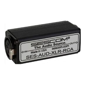 Sescom AUD-XLR-RCA 1 Channel XLR to RCA Balanced To Unbalanced Audio Converter