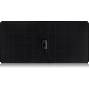 Monarch 50 Black Flat Paper Thin Indoor HDTV Antenna - 50 Mile Range Multidirectional Reception, UWB Technology and 4G filter for Maximum UHF/VHF/FM/USB TV Tuner/DVB-T/DAB Radio reception