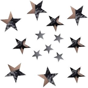 40Pcs Star Acrylic Mirror Wall Sticker, 3 Sizes Silver Stars Mirror Wall Stickers with Adhesive, DIY Decor Removable Stickers for Home Art Decor Ceiling Wall, 3D Mirror Wall Decorations