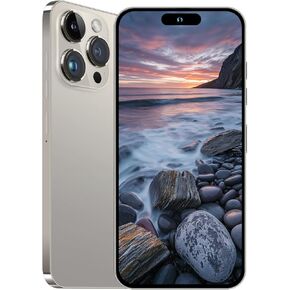 A15 PROMAX Smartphone,Android 13.0,Long Battery Life 6800mAh,6+256GB with 128GB Memory Card Cell Phone,6.7“ HD Screen,Dual SIM,5G/Face ID/Fingerprint Lock/GPS(Natural Titanium)