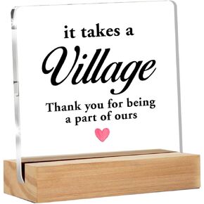 Inspirational Gift Ideas - Thank You Gifts for Women Men Friends - Appreciation Gifts for Coworker - Motivational Quote Clear Desk Sign Decor Home Office Desk Decor (4 x 4 Inches)