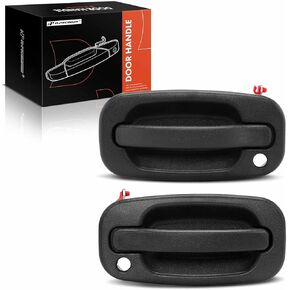 A-Premium - Rear Left and Right Exterior Door Handles - Compatible with Chevy Silverado 1500 2500 3500, Tahoe, Avalanche, Suburban & GMC Sierra, Yukon & Cadillac - 2-PC Set, Replace# 15721571 15721572