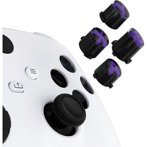 eXtremeRate ABXY Buttons for Xbox Series X & S Controller, Carmine Red & Clear & Classic Gray with Dark Gray Classic Symbols Action Buttons for Xbox One S/X, Elite Series 2 & 1 Wireless Controller
