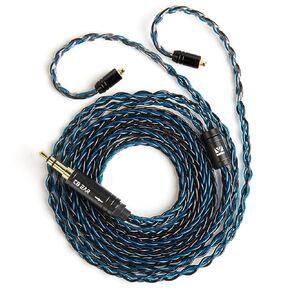 Kinboofi MMCX Long Earphone Cable, KBEAR ST12 Headphone Cable Replacement Earphone Cable,Improve Comfortable Wearing Upgraded in Ear Monitor Earphones Cable for FILO FH3 FD3 (MMCX 3.5, Silver, 1.2m)