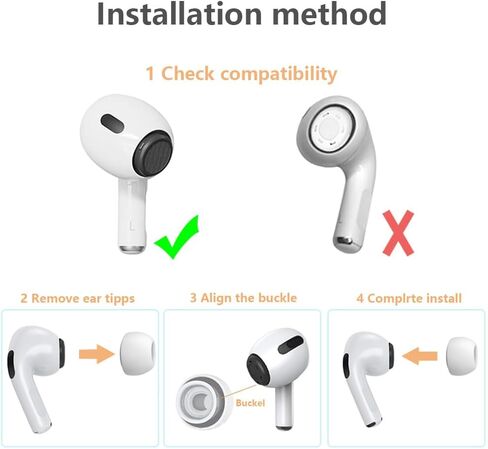 3 in 1 Cleaner Kit with 3 Pairs Ear Tip Replacement for AirPods Pro 2nd/1st Generation，Silicone Ear Tips with Noise Reduction Hole Compatible with Airpod Pro (S/M/L) in Saudi Arabia