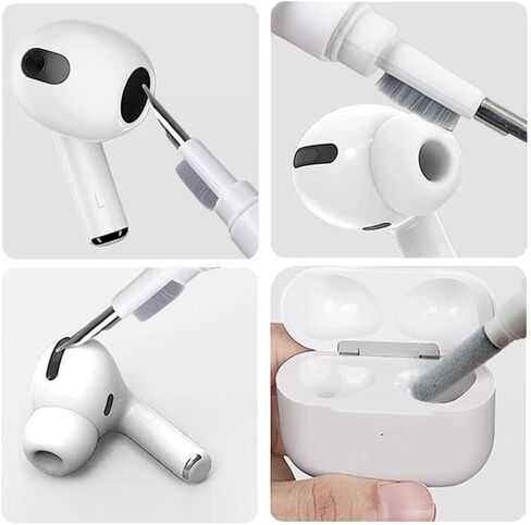 3 in 1 Cleaner Kit with 3 Pairs Ear Tip Replacement for AirPods Pro 2nd/1st Generation，Silicone Ear Tips with Noise Reduction Hole Compatible with Airpod Pro (S/M/L) in Saudi Arabia