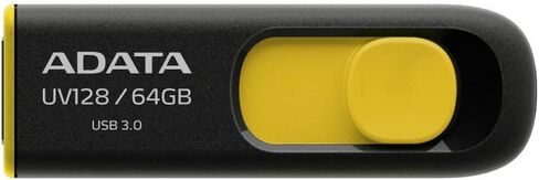 ADATA UV128 64GB USB 3.0 Retractable Capless Flash Drive, Blue (AUV128-64G-RBE) in Saudi Arabia