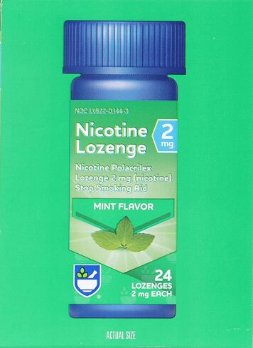 Rite Aid Mint Nicotine Lozenges, 2mg - 108 Lozenges | Mint Flavor | Quit Smoking Products | Stop Smoking Aids That Work | Quit Smoking Aid | Alternative to Nicotine Patches in Kuwait