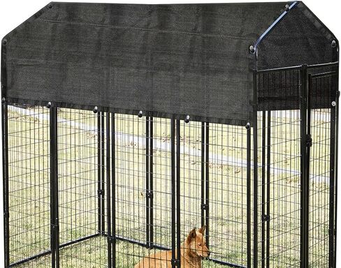 Groumh غطاء قفص الكلب Sunblock تظليل القماش شبكة قماش القنب بيت الكلب غطاء الظل 90٪ Sunblock تظليل القماش شبكة قماش القنب 10 × 10 قدم لقفص الحيوانات الأليفة الكبير في الهواء الطلق in Kuwait